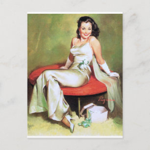 Enchanting Pin Up Postcard