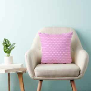 Enchanting Pink And Stylish White Polka Dots Cushion