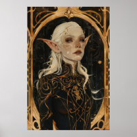 Enchanting Portrait of a Mature Elven Woman in Whi