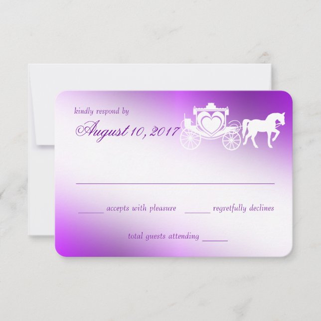 Enchanting Purple Fairy Tale Response Card (Front)
