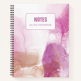 Enchanting Purple Pink Gold Customisable  Notebook