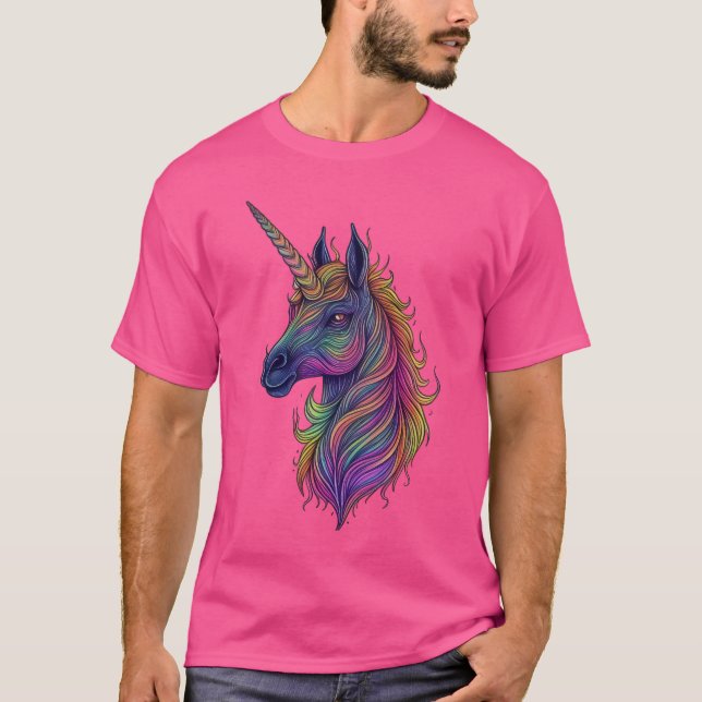 Enchanting Rainbow Unicorn T-Shirt (Front)