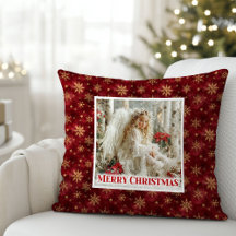 Enchanting Red and Gold Victorian Angel Christmas