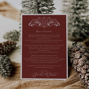 Enchanting Red Santa Claus Christmas Day Letter