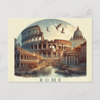 Enchanting Rome Travel Postcard