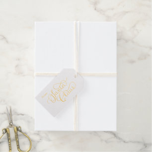Enchanting Santa Claus Christmas Foiled Gift Tags