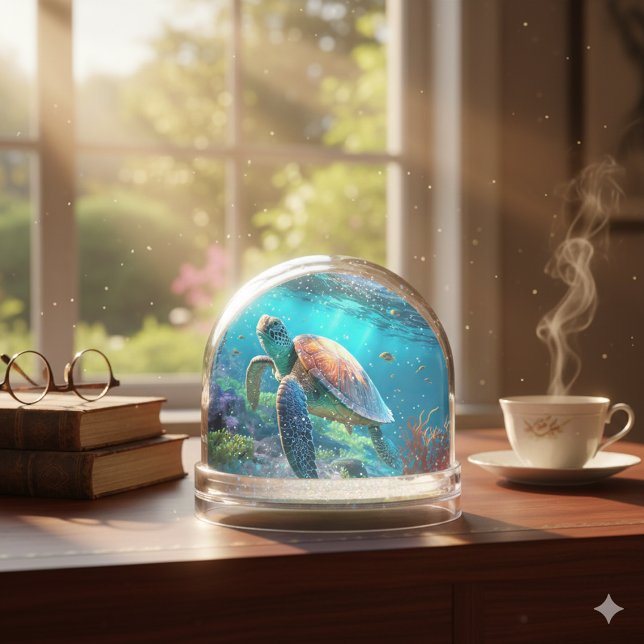 Enchanting Sea Turtle Dome Glass Snow Globe Gift (Enchanting Sea Turtle Dome Glass Snow Globe Gift)