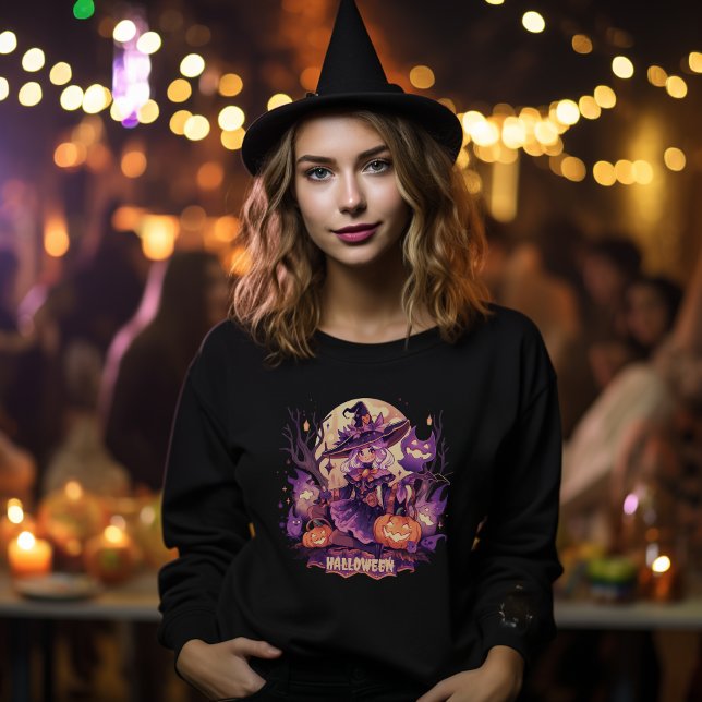 Enchanting Spellcaster Halloween Anime Witch Long  T-Shirt (Creator Uploaded)