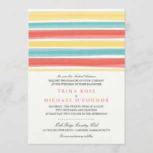 Enchanting Stripes   Wedding Invitation