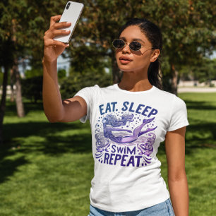 Enchanting Swimmer: Eat Sleep Swim Repeat T-Shirt