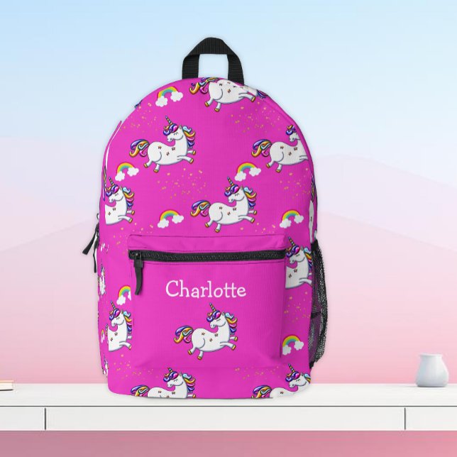 Enchanting Unicorn Dreams: Pink Sparkle Adventure  Printed Backpack (Creator Uploaded)