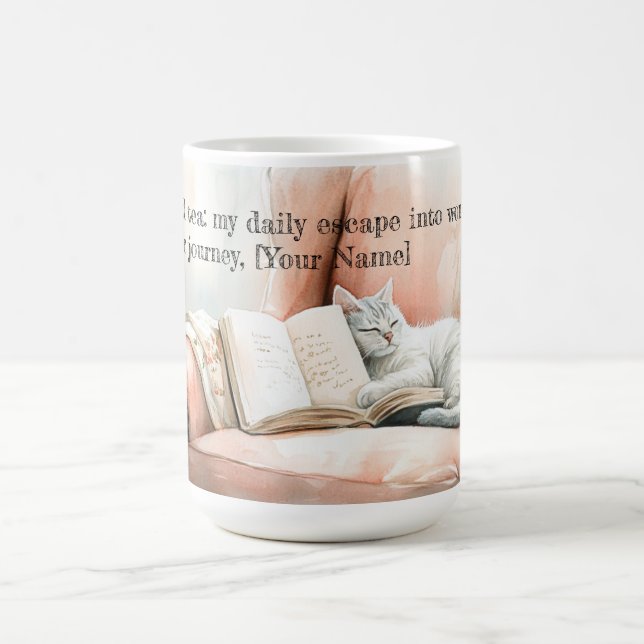 Enchanting Watercolor Booklover Mug (Center)