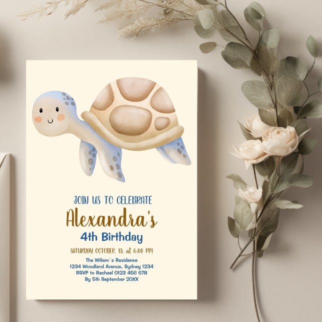 Enchanting Watercolor Under-the-Sea Birthday Invitation (Creator Uploaded)