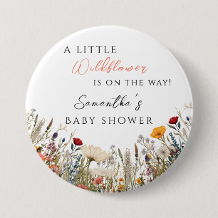 Enchanting White Meadow Little Wildflower 7.5 Cm Round Badge