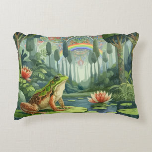  Enchanting William Morris Frog in a Forest Decorative Cushion