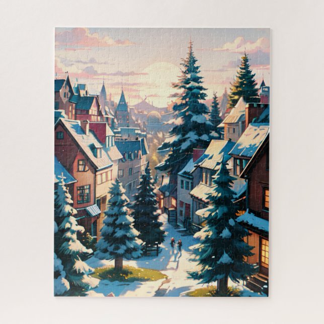 Enchanting Winter Village  Jigsaw Puzzle (Vertical)