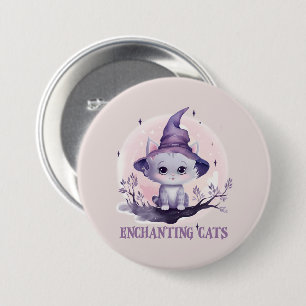 Enchanting Witch Cat 7.5 Cm Round Badge