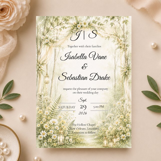 Enchanting Woodland Wedding Invitation (Creator Uploaded)