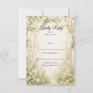 Enchanting Woodland Wedding RSVP Card