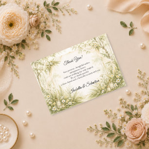 Enchanting Woodland Wedding Thank You Card
