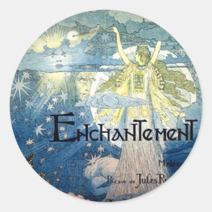 Enchantment Art Nouveau Classic Round Sticker