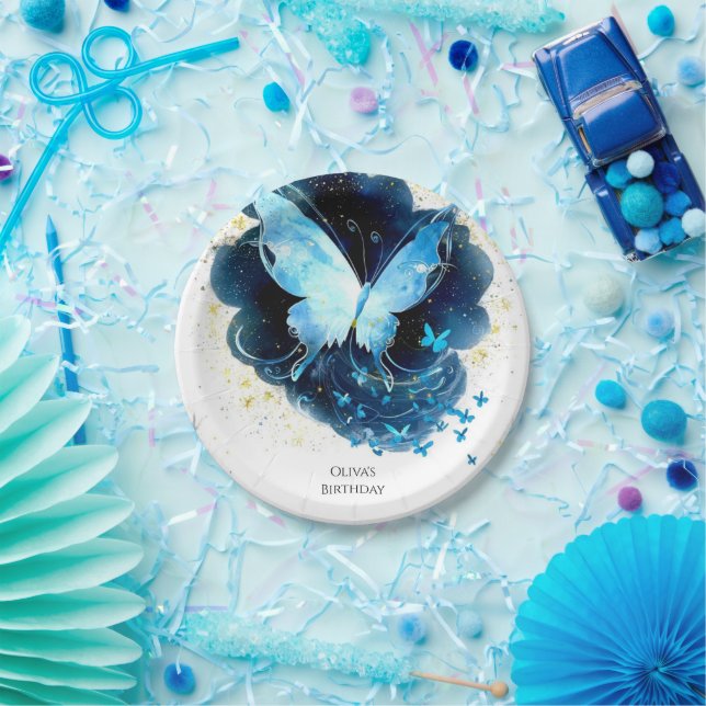 Enchantment Fun Butterfly Birthday Paper Plate (Party)
