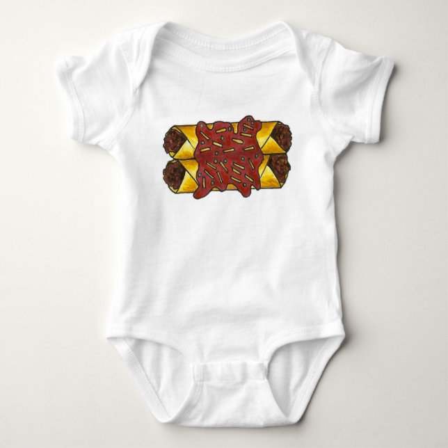 Enchilada Mexican Food Tex Mex Cheese Enchiladas Baby Bodysuit (Front)