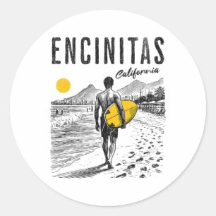 Encinitas _3 classic round sticker