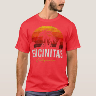 Encinitas California CA Palms Surf Sunset Vintage T-Shirt