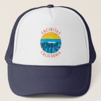 Encinitas California Retro Distressed Circle
