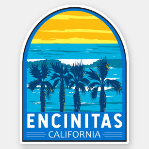 Encinitas California Travel Art Vintage