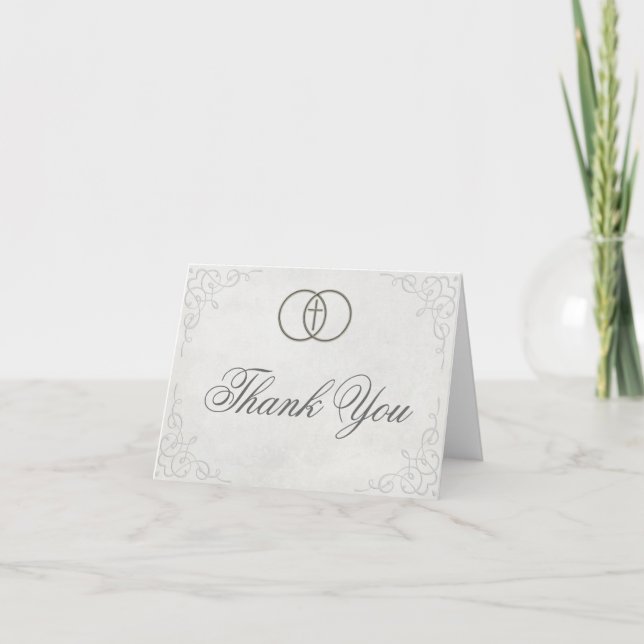 Encircled Cross Thank You Card (Front)