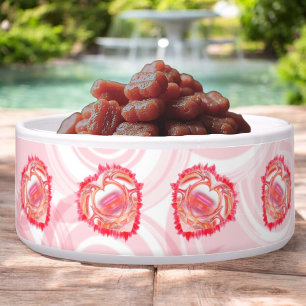 Encircling Diagonal Tattered Edged Hearts