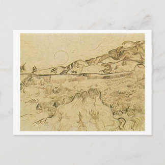 Enclosed Wheat Field with Reaper, Vincent van Gogh Postcard