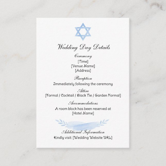 Enclosure Card (Front)