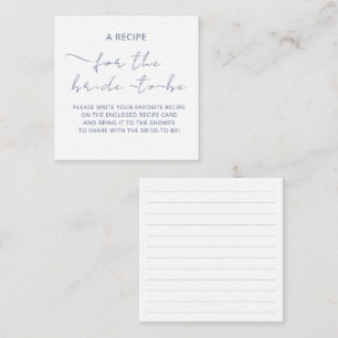 Enclosure Card "A RECIPE" for the bridel shower