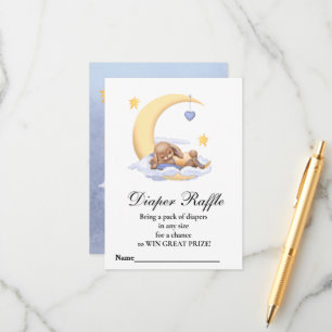 Enclosure Card Baby shower Diaper Raffle.