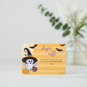 Enclosure Card Baby shower for Little Boo Hallowee