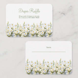 Enclosure Card Diaper Raffle for baby shower.