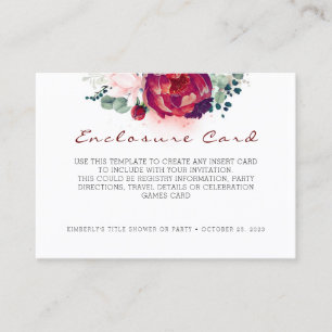 Enclosure Card / Game or Details / Info Card