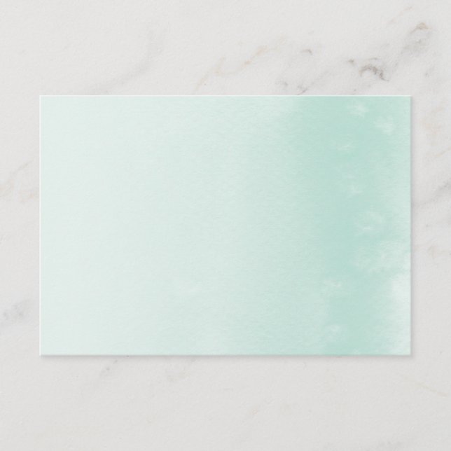 ENCLOSURE CARD :: ombre watercolor pastel mint (Front)