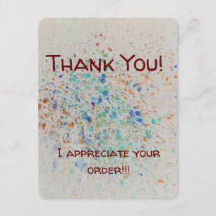 Enclosure card-Order Thank You message