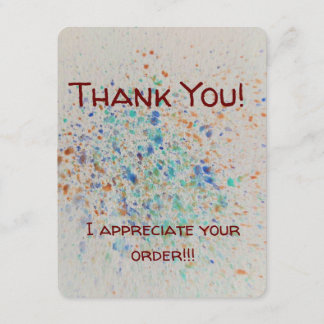Enclosure card-Order Thank You message Card