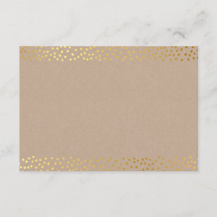 ENCLOSURE CARD rustic gold mini confetti kraft