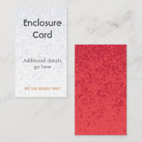 Enclosure Card Wedding Birth Announcement | Diaper