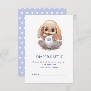 Enclosure Card with a cute plush bunny to enter th