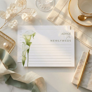 Enclosure Cards Advice for a bride shower.
