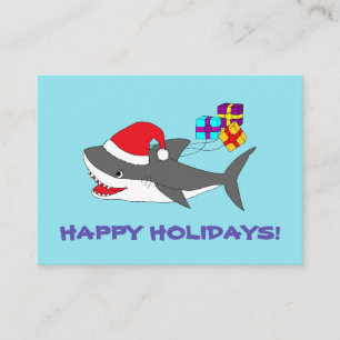 Enclosure cards with a cute holiday shark