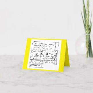 Encore Song Joke Birthday Card