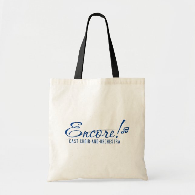 Encore Tote with Blue logo Bag (Front)